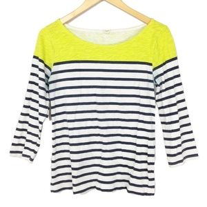 J. Crew color block stripe top